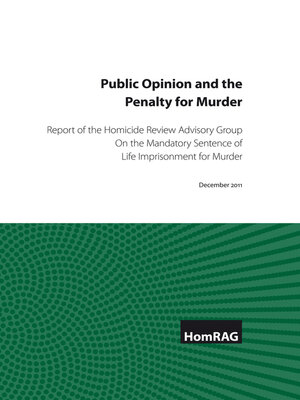 cover image of Public Opinion and the Penalty for Murder